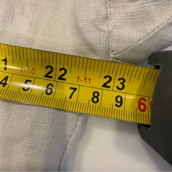 James Perse Women’s 100% LINEN Button Down Shirt Light Taupe Size M (2) NWT - Picture 7 of 12